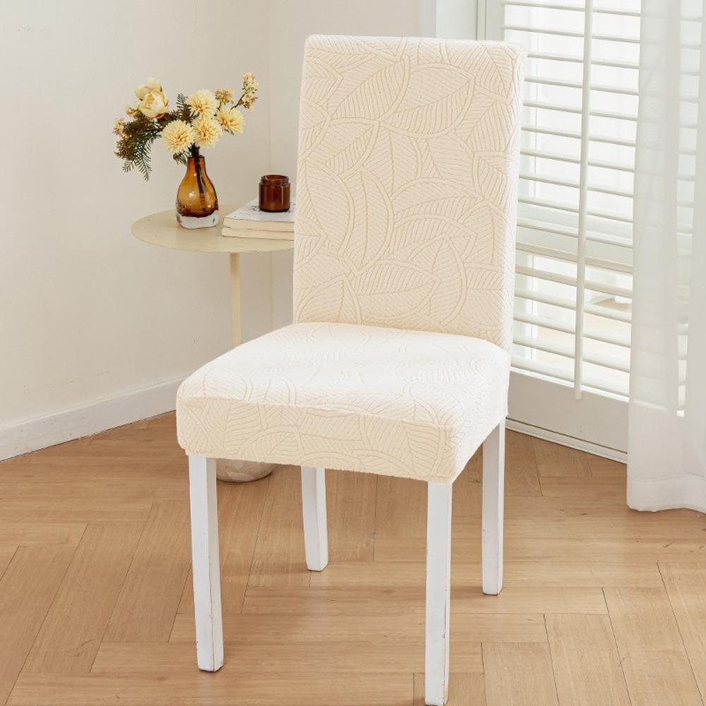 Elastic Stretch Dining Chair Cover Long Jacquard Chair Cushion Cover Waterproof Seat Covers Chair Protectors