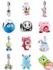 Disney New Fine 925 Silver Fit Original Bracelet Dangle Charm Beads Necklace Pendant Diy Women Jewelry Gift