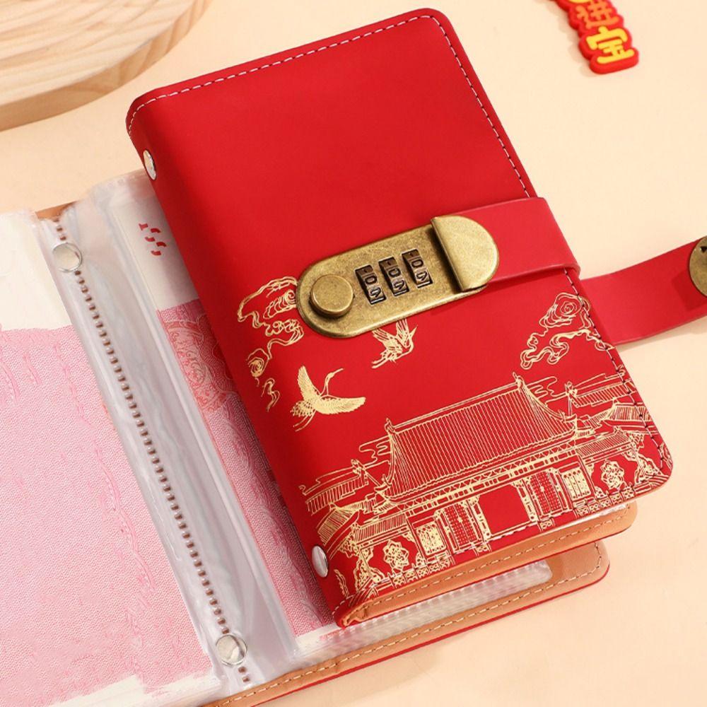 Wallet Storage Saving Money Binder With Password Lock Account Book Planner Organizer Unisex