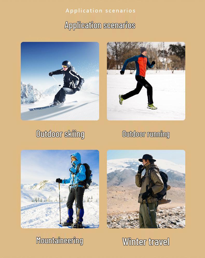 Unisex Thick Knit Wool Ski Beanie - Warm Striped Duckbill Hat for Outdoor Winter