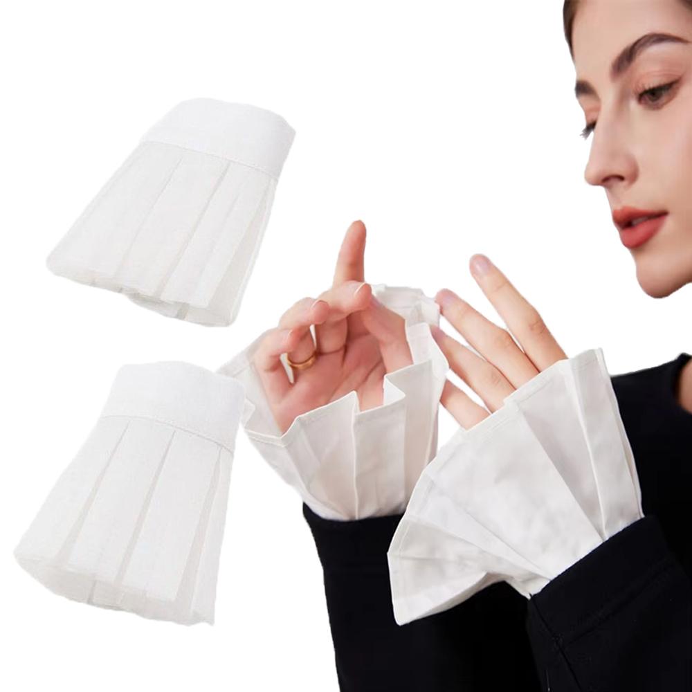 Photoshoot backdrop, solid pleated sleeve for photography, detachable bell cuff, manicure photography accessories for stu
