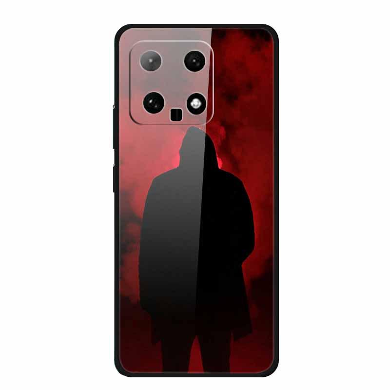 Starry Sky Tempered Glass Phone Case for Xiaomi 14 - Unisex Model, Hot Seller