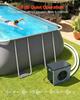 4160 W Pool Heat Pump, Electric Pool Heater for Above Ground Up To 15 M³, Max COP 5.14, Low Noise, GFCI Protection, 15-40 Heating Temperature for