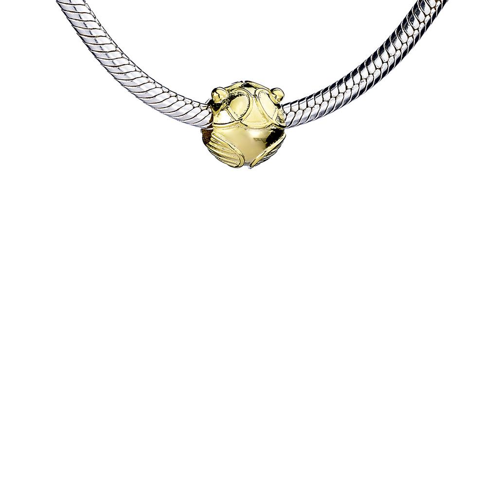 Harry Potter Sterling Silver Golden Snitch Spacer Bead Gold