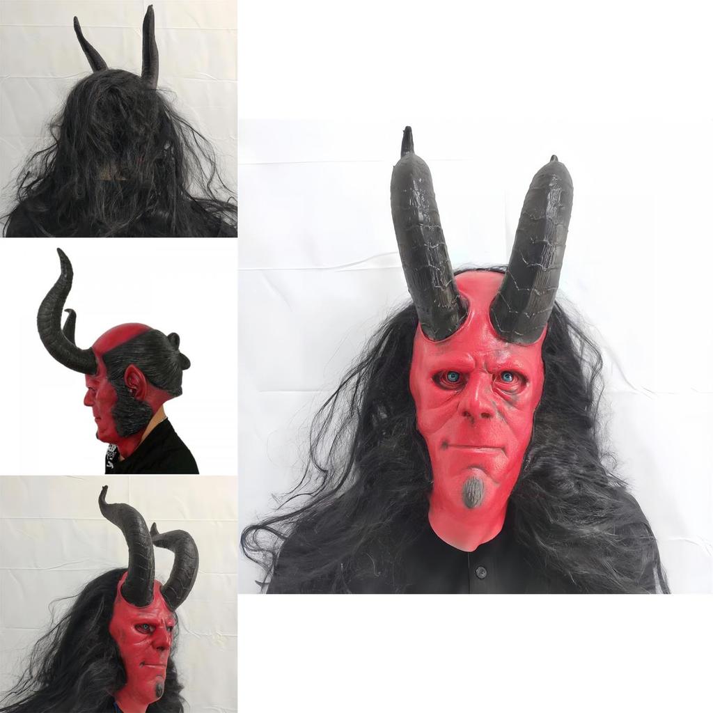 Hellboy Latex Mask For Halloween And Christmas Themed Events And Cosplay