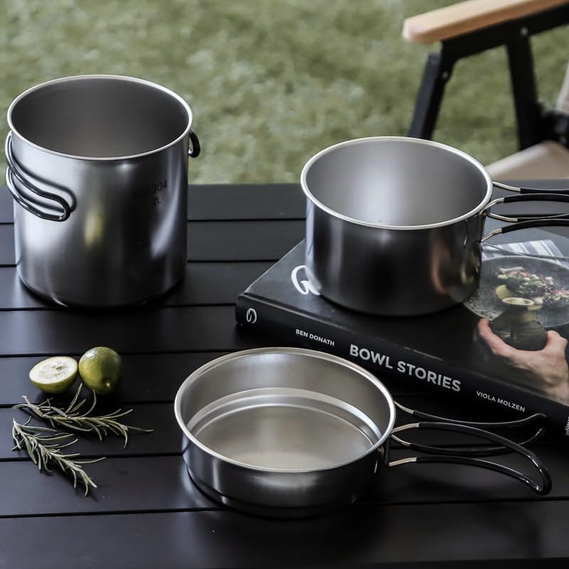 Kempingové vaření Přenosný hrnec Hrnec Sada šálků Venkovní kempování Rybaření Skládací nádobí 5 Cestovní sada nádobí Sada, Kusy,