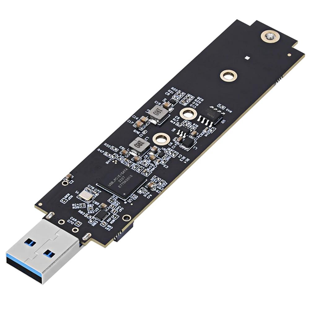 NVME To USB Adapter 10Gbps M.2 NVME USB 3.1 Adapter Max 2TB Dual Protocol NVMe SATA M2 SSD Board for M.2 2230 2242 2260 2280 SSD