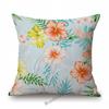 Morandi Color Jungle Flower Tropical Plant Leaf Garden Pattern Home Decorative Sofa Throw Pillow Case Cotton Linen Cushion Cover