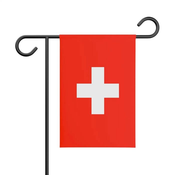 Drapeau - Jardin - Suisse - 32 x 47.5 cm - Polyester - Impression recto/verso