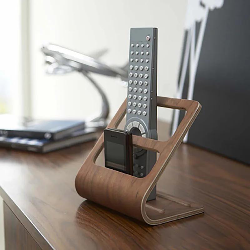 Desktop Coffee Table Storage Rack Home Living Room Multifunctional Remote Control Rack Universal Curved Wood Bracket Remote rack