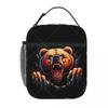 Bear Lunch Bag Reusable Portable Cooler Thermal Lunch Box Oxford Bento Tote Bag for Work Travel Picnic