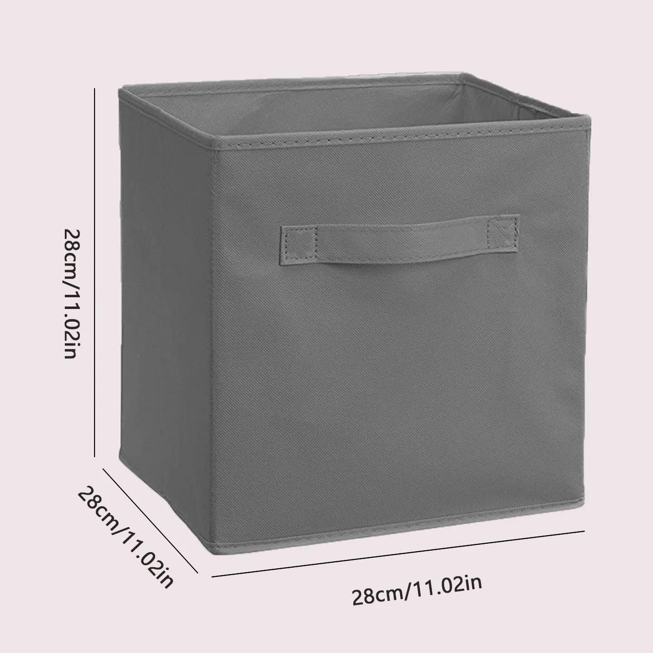 

1pc-Foldable Fabric Storage Cubes Drawer For Closet And Toys Storage Home Supplies Clothing Underwear Storage box сірий