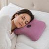 Ear Hole Pillow Vacuum Compressible Side Sleeping with Checkerboard Textured Aid