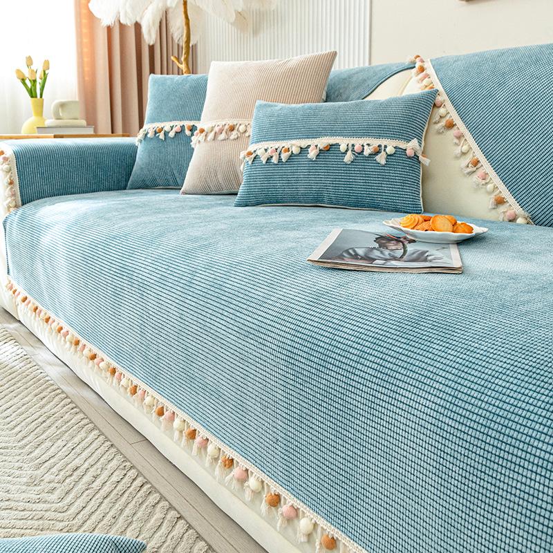 Cream Style Chenille Sofa Cushion Four Seasons Universal New Non-Slip Seat Cushions Sofa Cover Backrest Cover Towel
