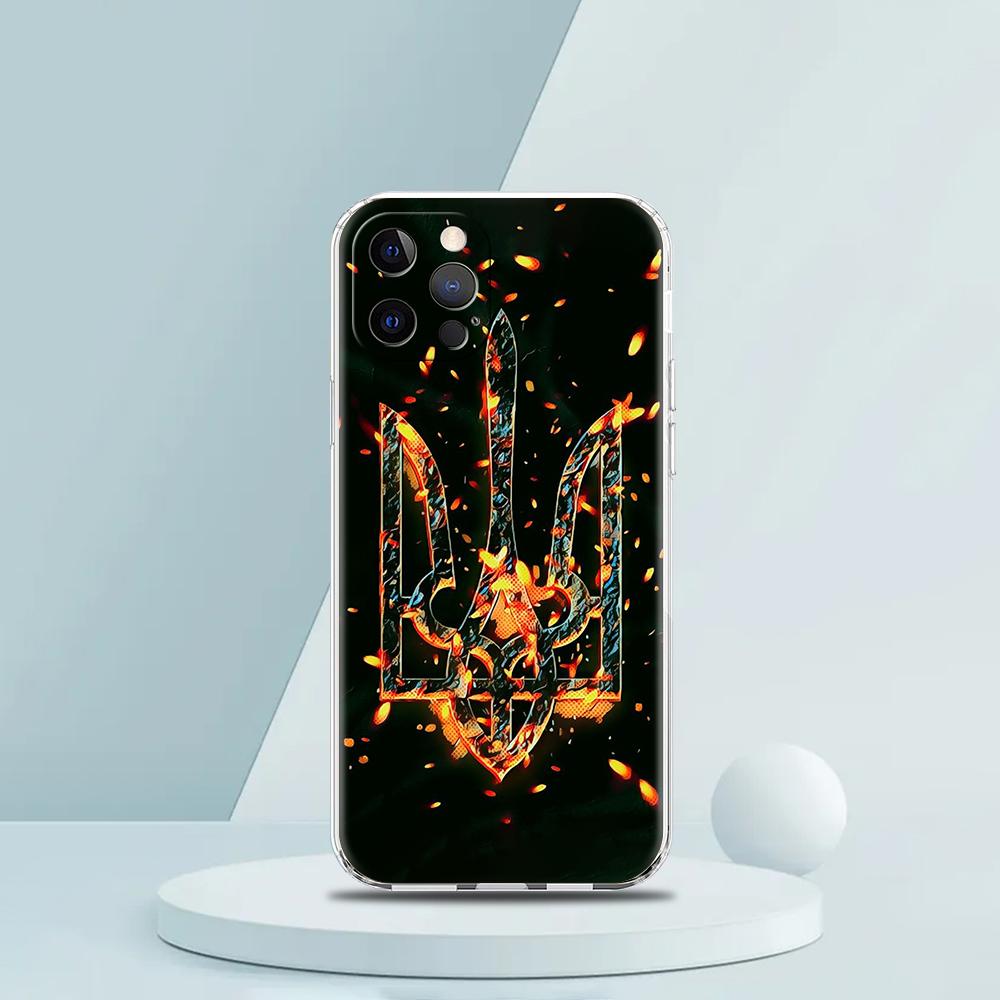 U-Ukraine Flag Phone Case for iPhone 16 15 14 13 12 Pro Max Transparent Soft for iPhone 11 Pro Max 7 8 Plus XS XR Shell Capas