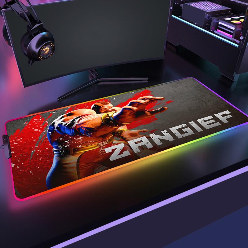 Rgb Xxl Mouse Pad Large Gamer Mousepad Anime Street Fighter Deskmat Gaming Pc Setup Accessories Desk Mat Computer Table Mausepad
