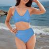 Women's Slimming Two-Piece Swimsuit Ruched Tummy  Bathing Suit  Swimwear
