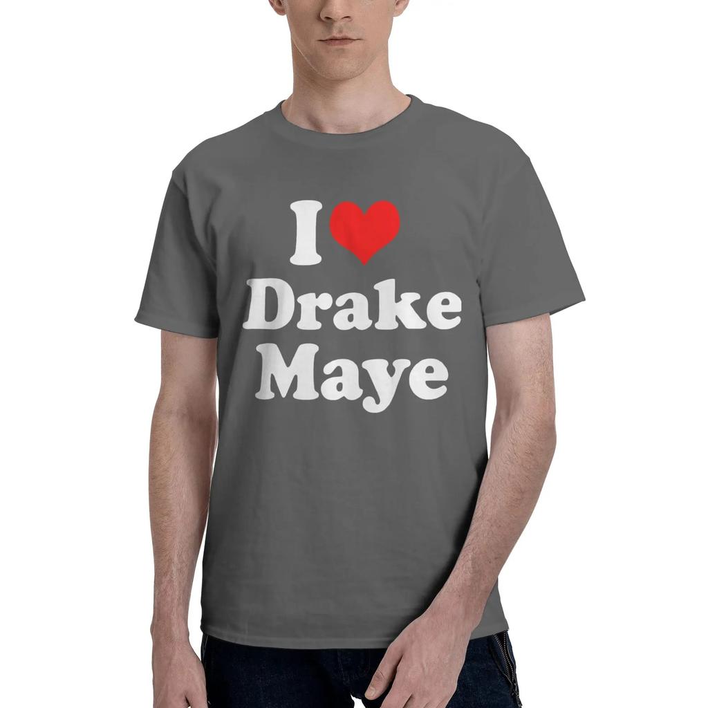 I Love Drake Graphic Print T Shirt Summer Y2K Retro T-Shirts Cotton Fashion Tshirt for Men Short Sleeves Casual Oversized Tees