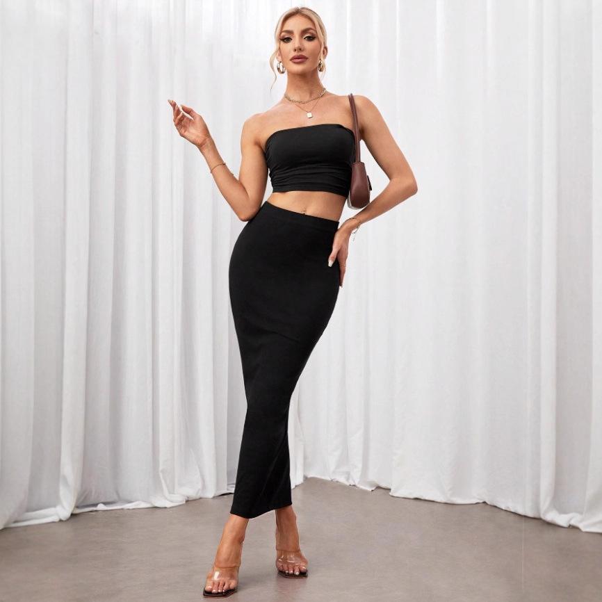 Сексуальный облегающий комплект юбка и топ Весна/Лето M