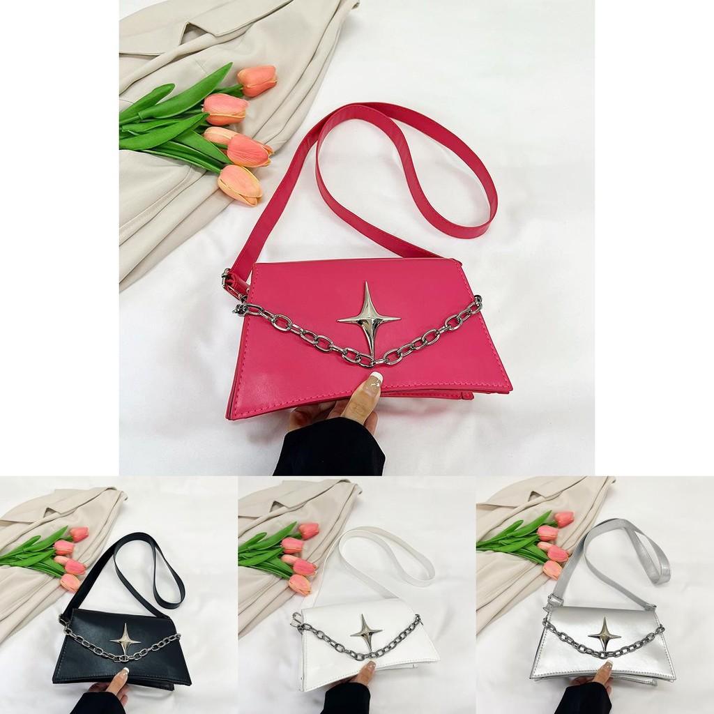 Trendy Minimalist Shoulder Bag Stylish Crossbody Handbag For Women In Black And White Colors