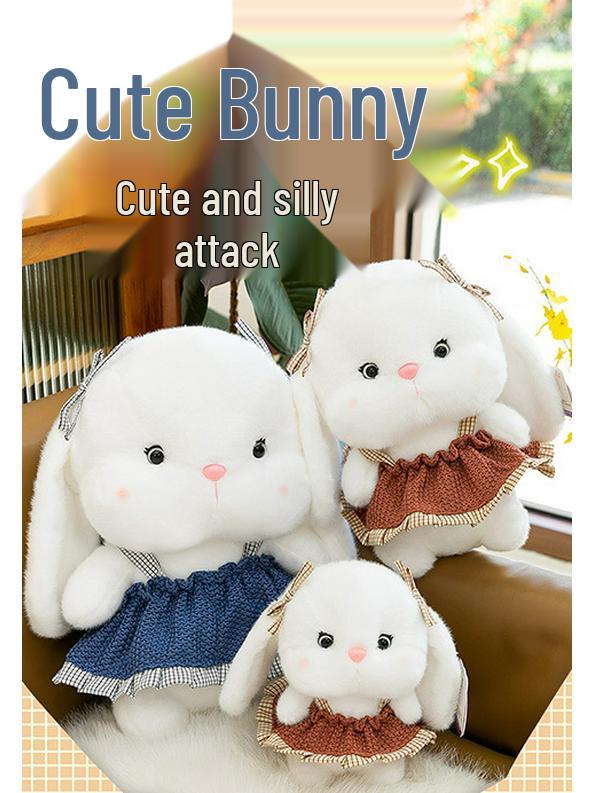 Entzückendes Cartoon-Kaninchen-Plüschtier - Niedliche Baby-Schmusepuppe & Geburtstagsgeschenk