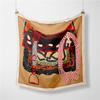 Twill Silk Scarf Woman Saddle Print Square Scarves Wraps Bandana Small Hijab Silk Foulards Tie Headband Neckerchief 53CM