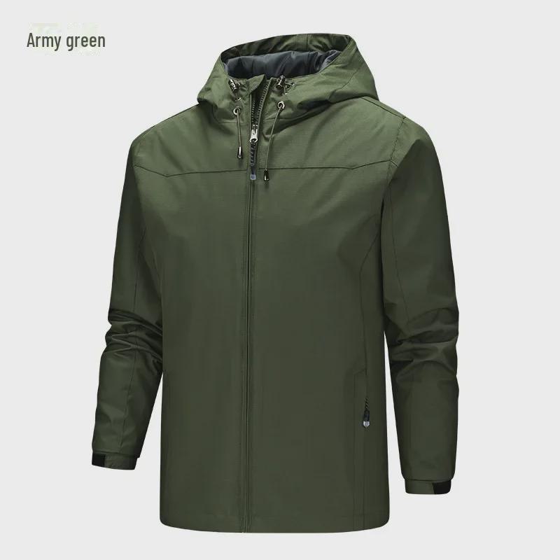 Unisex Waterproof Hooded Jacket for Outdoor Activities with Logo Printing