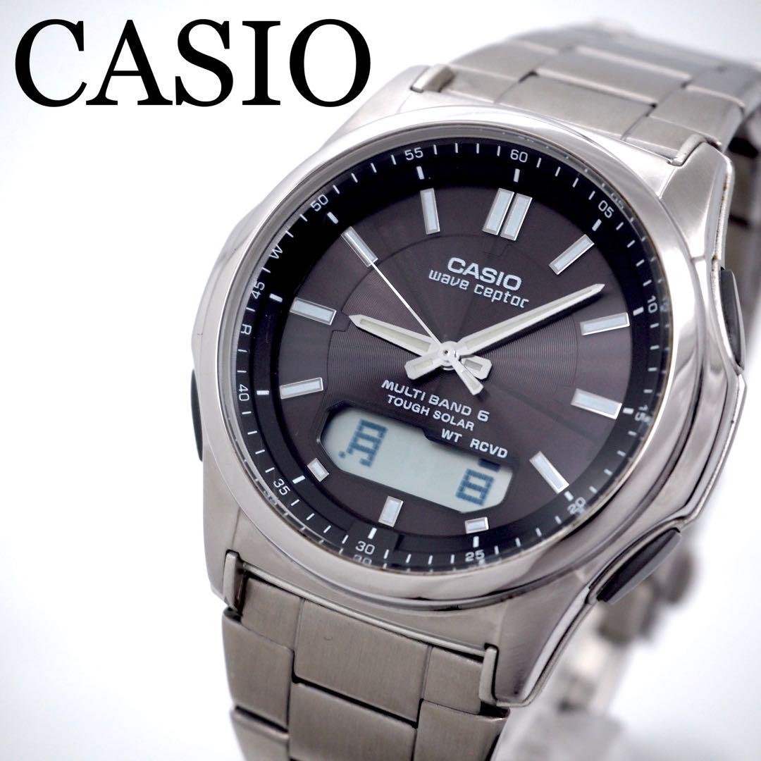 

[Б/У] 133 Мужские аналогово-цифровые часы CASIO Wave Ceptor с солнечной батареей и радиоконтролем