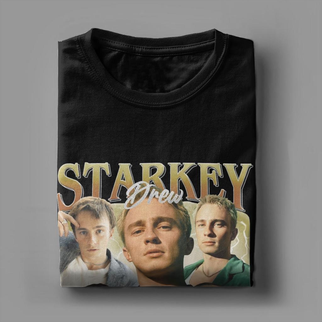 Vintage Drew Starkey T Shirt Men Cotton Funny T-Shirts O Neck Tee Shirt Short Sleeve Clothes Printed