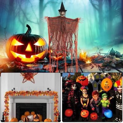 Halloween Decorations Spooky Witch Haunted House Hanging Ornaments for Indoor Outside Party Supplies Porch Yard Lawn Garden