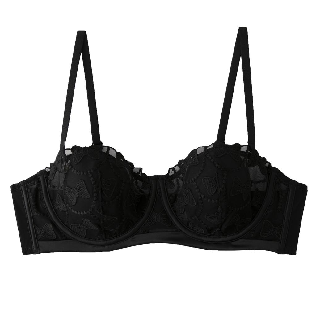 Women's Underwear Summer Butterfly Embroidery Bra Breathable Rabbit Ear Mold Cup Anti Sagging Bra