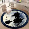 1PC Witch Moon Office Round Area Rug, Mat Suitable For Office, Under Office Chairs Bedroom Living Room Home Decor, Room Deco