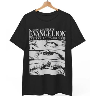 2026 The End of Evangelion Koszulka Neon Genesis Anime Koszulka Letnia Nowa Y2K Męska i Damska Super Duża Modna Para Sukienka