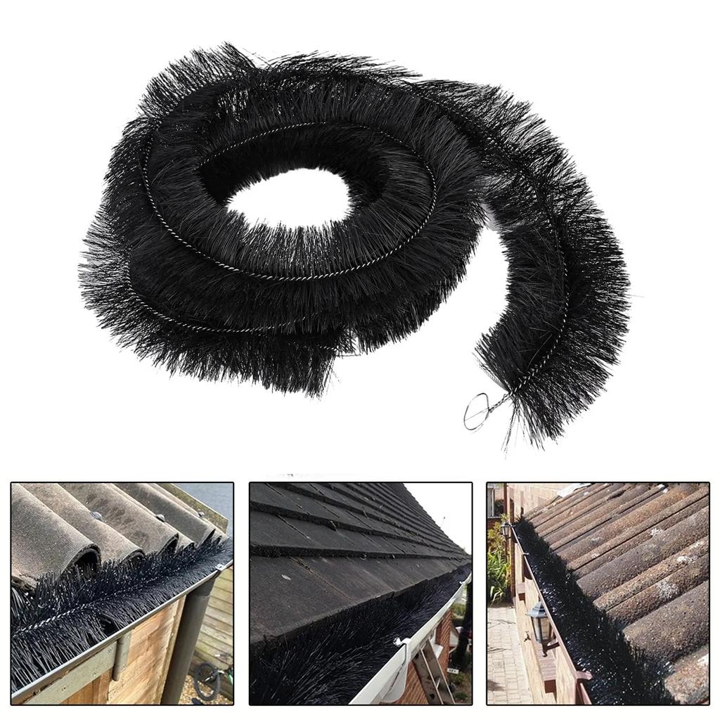 New Practical Gutter Guard Brush For Roof Downpipe 4 Meter Effective Filter Promotes Water Flow Protection Brush