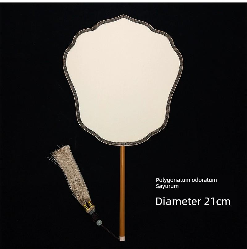 Double-Sided Blank Paper Palace Fan, Vintage Round Fan, Hand-Painted DIY Traditional Chinese Painting, Fine Brushwork, Small Calligraphy Creation