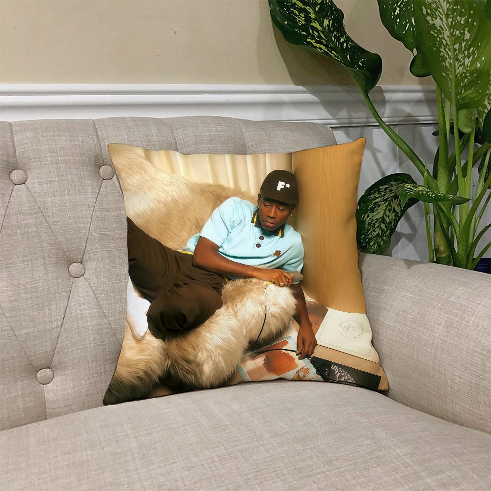 Rapper T-Tyler-ES The C-Creator cushion cover Square Sofa Cushion Cover Casual Skin-Friendly Comfortable Pillow Cover