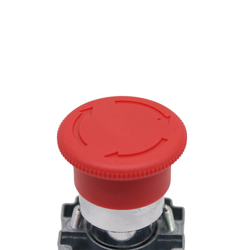 LA155P-BS542 Emergency Stop Button Switch, Thickened Copper Parts, Silver Contacts, 22MM Hole