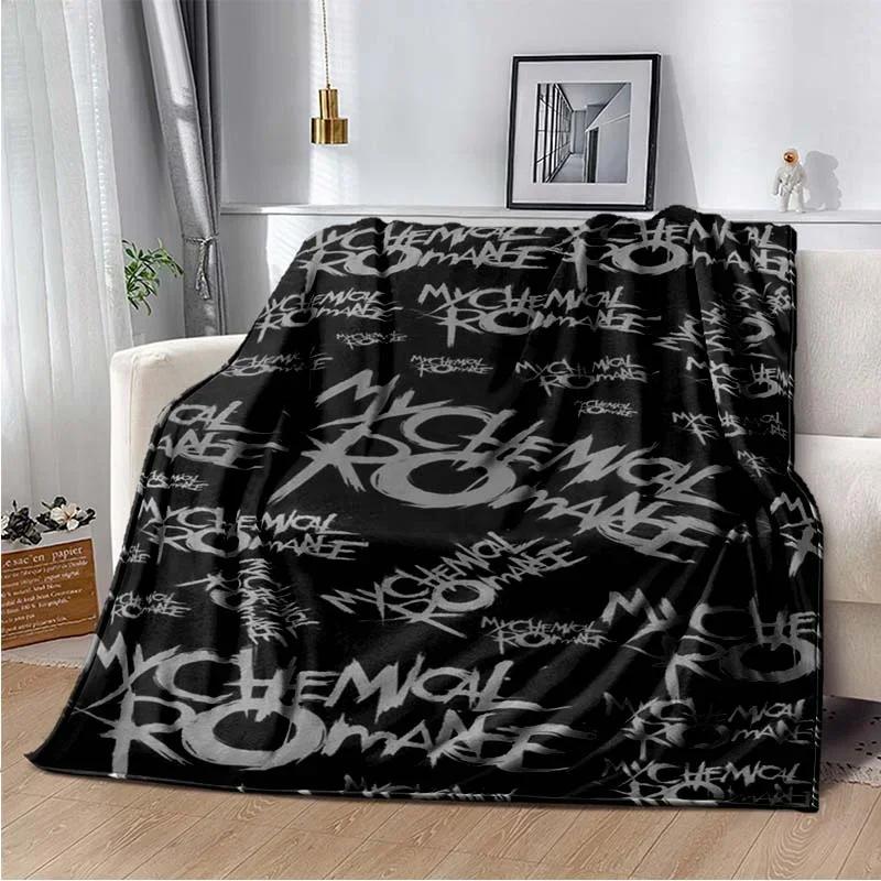 My Chemical Romance Band Throw Blanket Lightweight Warm Insulation for Sofa Bed Office Car Knee Pads Decke couverture stragulum