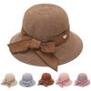 Summer Womens Wide Brim Straw Sun Hat With Sun Protection For Beach And Outdoor Activities