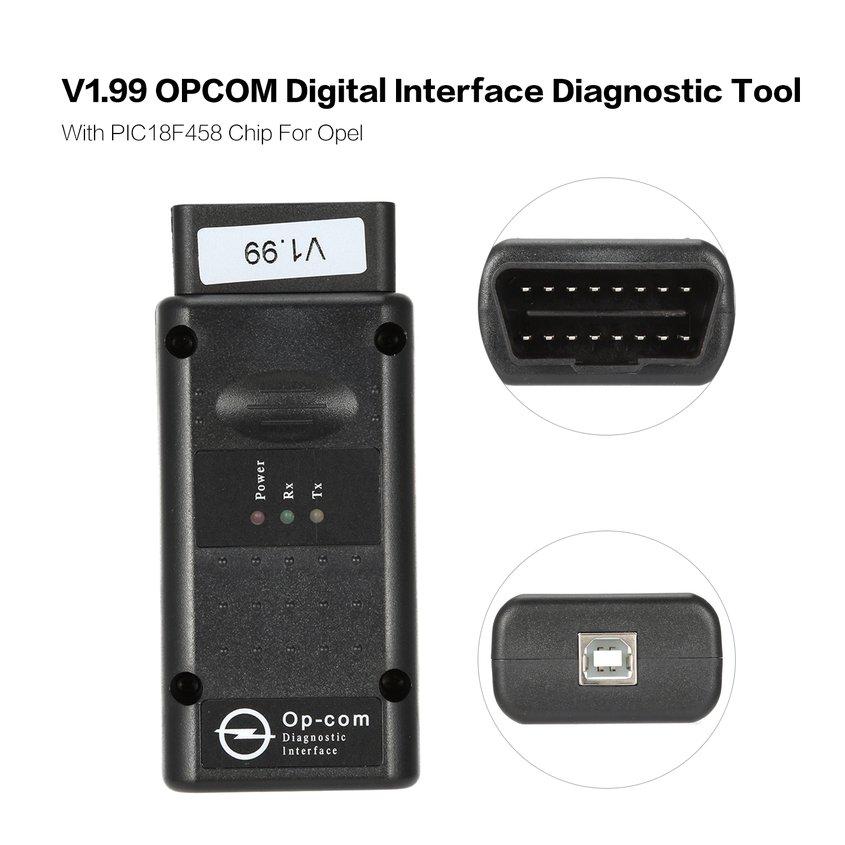 Gplay V1.99 OPCOM V1.59 V1.70 OP COM V1.78 OPCOM V1.95 For Opel OBD2 OP-COM Interface Scanner Diagnostic Tool With PIC18F458 Chip