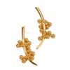 Light luxury high-end beaded fringed earrings 18K gold high color retention ins original design heavy industry fashion earrings