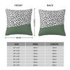 Dalmatian Spots Sage Green Stripe Square Pillowcase Polyester Linen Velvet Creative Zip Decorative Pillow Case Car Cushion Cover