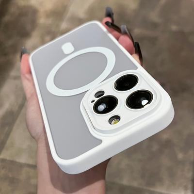 Matte Translucent Magnetic Frosted Case For iPhone 16 15 Pro Max 14 Plus 13 12 11 For Magsafe Wireless Charge Shockproof Cover