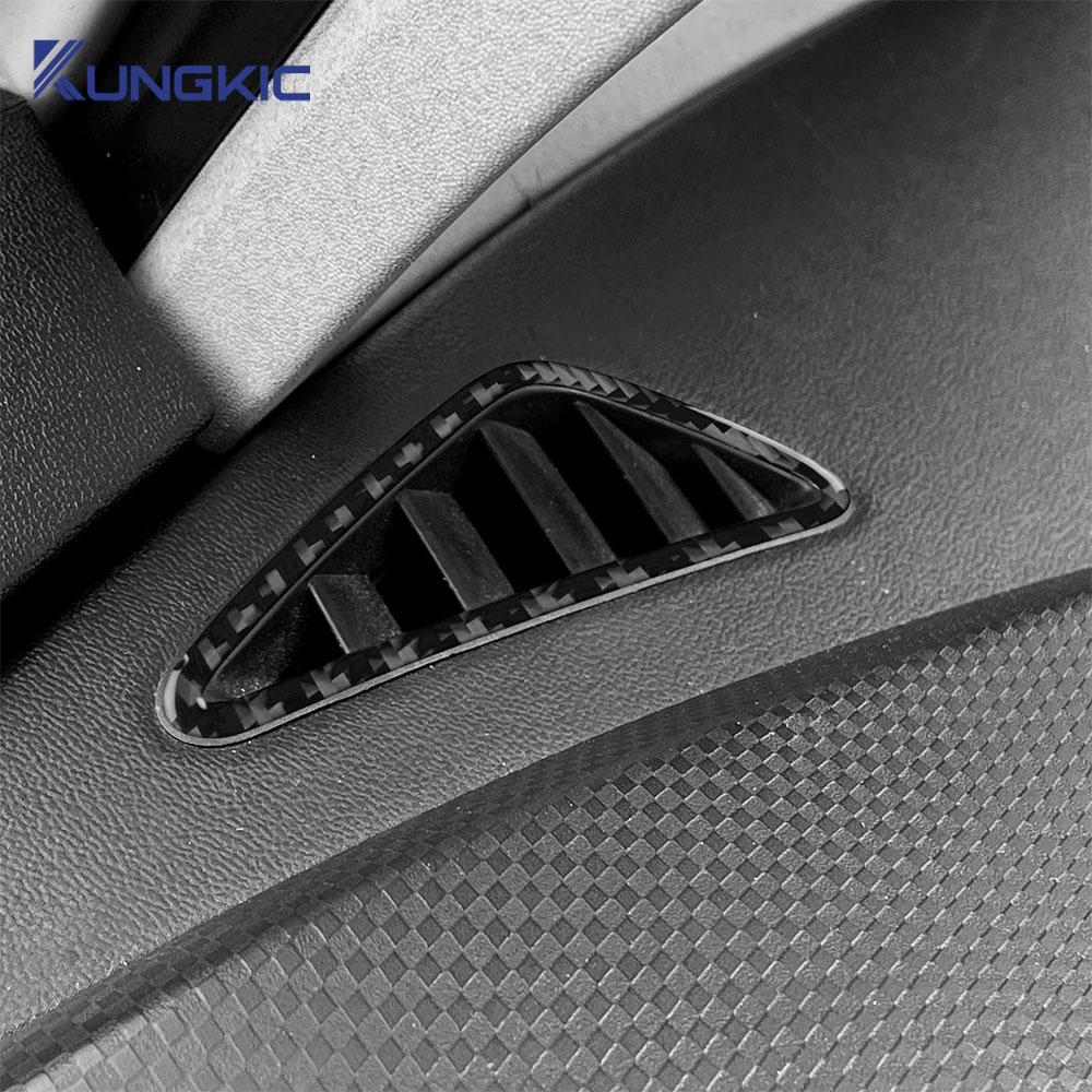 Real Soft Carbon Fiber Sticker For Seat Leon 2005 2006 2007 2008 2009 2010 2011 2012 Car Air Outlet Instrument Panel Trim