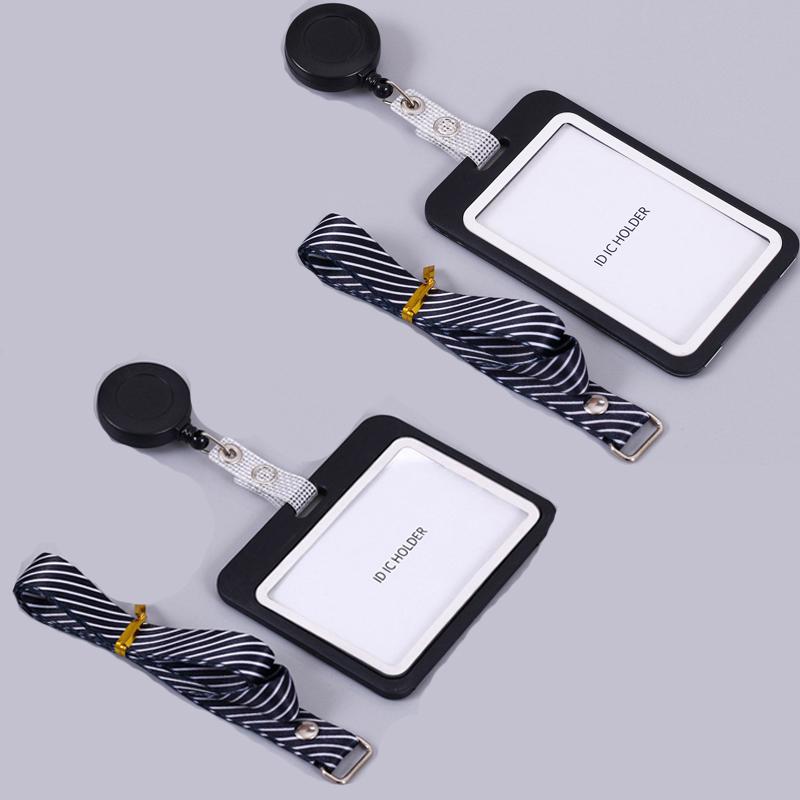 1/2PCS Card Sleeve Credit Card Badge Holder Nurse Student Name Tag Id Badge Holder Card Holder Women Men Lanyards Badge Holder