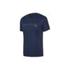 Letter Print Quick-Dry Breathable Round Neck Short Sleeve T-Shirt Women Tops Navy-Academy-Blue P223W056-02MZ