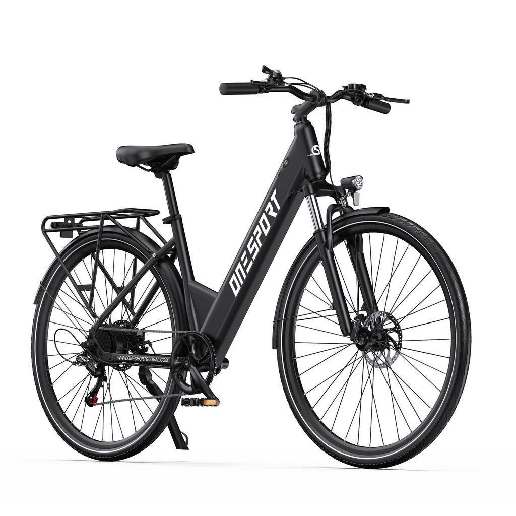 ONESPORT OT12 Multi Terrain Electric Bicycle 250W Motor 36V13Ah Battery E-Bike With TowSeat 27.5 Inch Road Tires Outdoor Adult Electric Bike