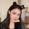 Korean-Style Handmade Black Cat Headband for Women - Cute Cartoon Hair Accessory for Face Washing & Makeup