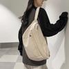 Corduroy Simple Shoulder Bag Solid Color Fashion Waist Bag Stylish Sports Bag Adjustable Wide Strap Multi-pockets Belt Bag