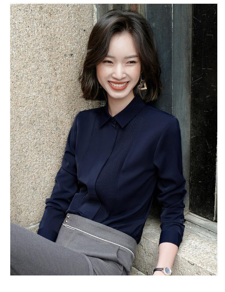 Women's Professional Short Sleeve Chiffon Shirt - Summer Formal Wear